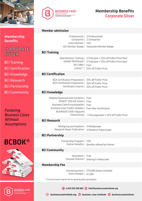 BCI Members Benefits fees Corporate Silver