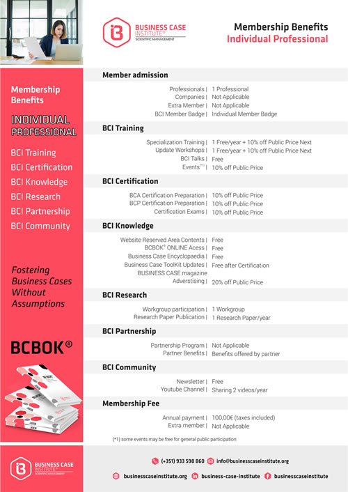 BCI Members Benefits fees Individual Student